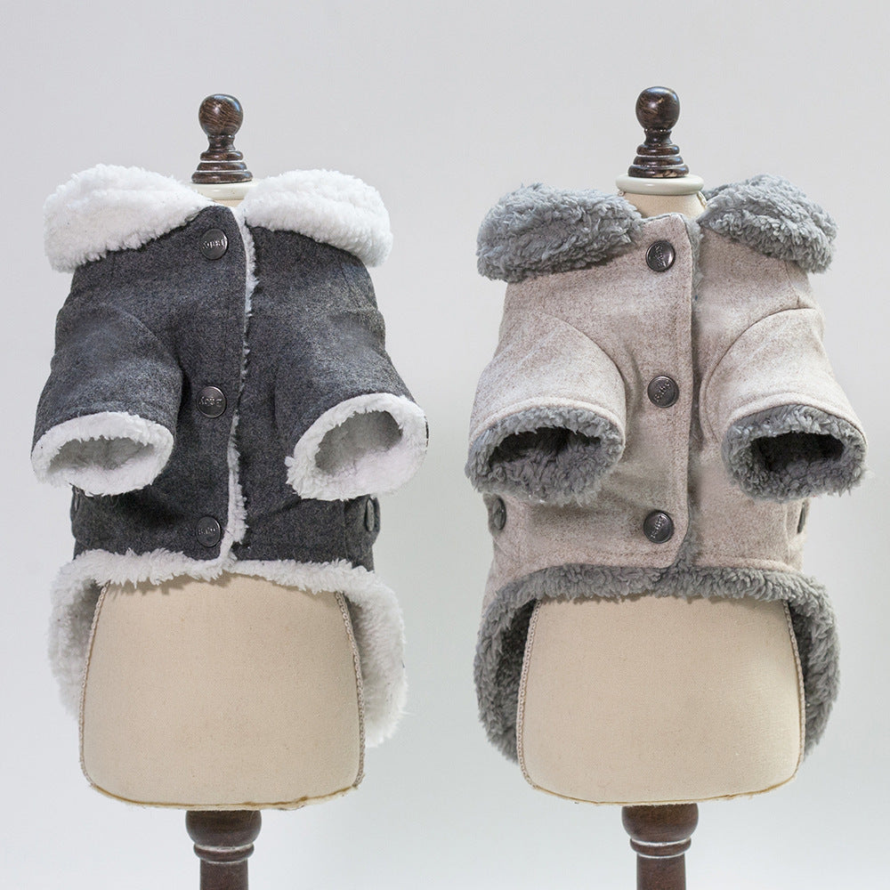 Dog Clothes Winter Pet Dog French Bulldog Jacket - Thick Warm Dog Coat - Image 3
