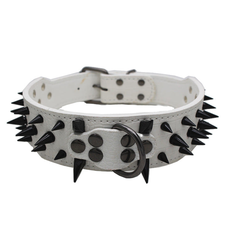 Large Explosion-Proof Rivet Bite-Proof Pet Collar - Berry - Image 10