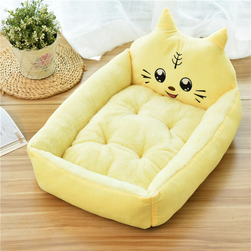Large Pet Cat Dog Bed - 7 Colours, Warm Cozy Dog House, Soft Fleece Nest
