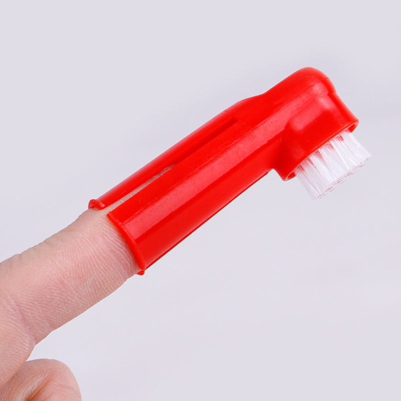 Double Head Toothbrush + Soft Pet Finger Toothbrush Set - Dogs & Cats Teeth Care Cleaning Brush - Image 3