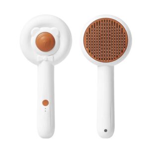 Rechargeable Two-In-One Pet Nail Trimmer Comb - Electric Cat & Dog Grooming Brush