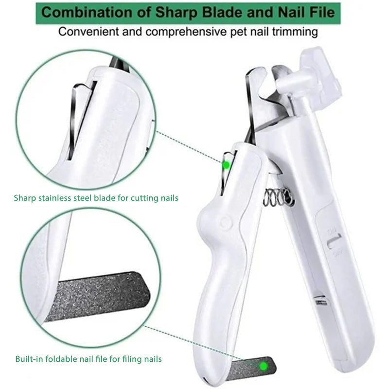 Pet Nail Clippers With LED Light - Dog & Cat Nail Scissors, Professional Trimmer Tool - Image 3