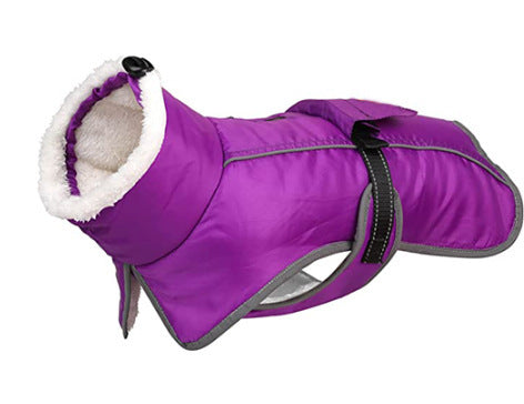 Pet Autumn And Winter Clothes - Thick Warm Waterproof Cold-Proof Cotton Coat - Image 9