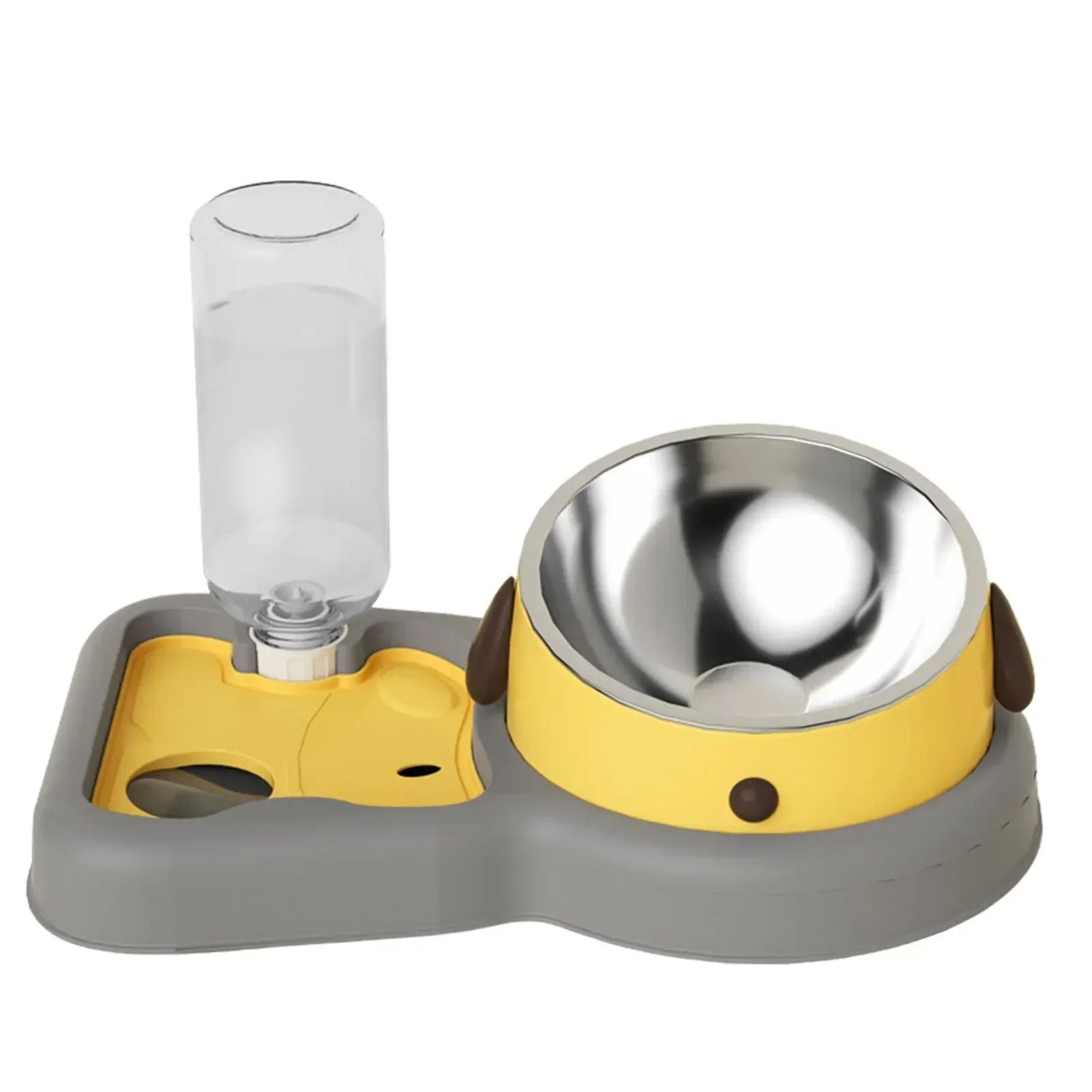 Pet Feeder Bowls & Water Bottle Set - 2-in-1 Feeding and Drinking Dispenser, 15-Degree Tilt Design - Image 12
