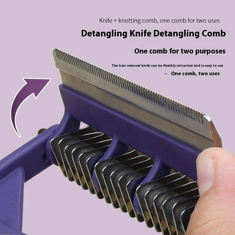 Pet Dog Cat Multi-Functional Knot Untying Comb - Beauty & Cleaning Hair Comb - Image 3